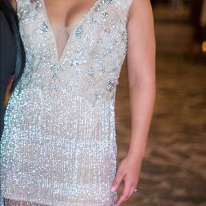 Jovani - Fun Gatsby Fringe mini dress